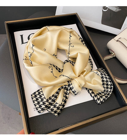 Ink Painting Boxer Small Silk Scarf Fashion Decoration