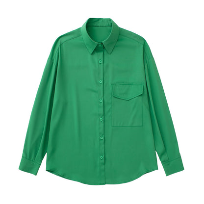 Summer New European And American Style Silk Satin Tops