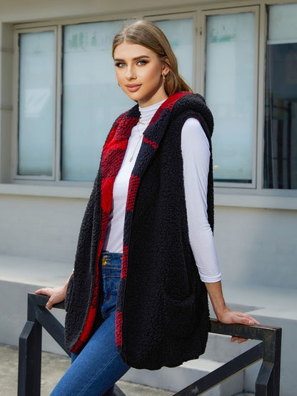 PlaidHaven Plush Vest