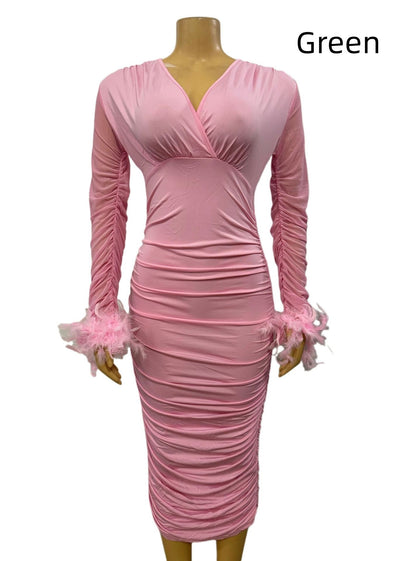 ContourMuse Ruched Hip Dress