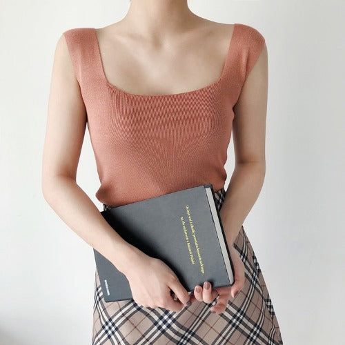 Knitted sling ice silk vest