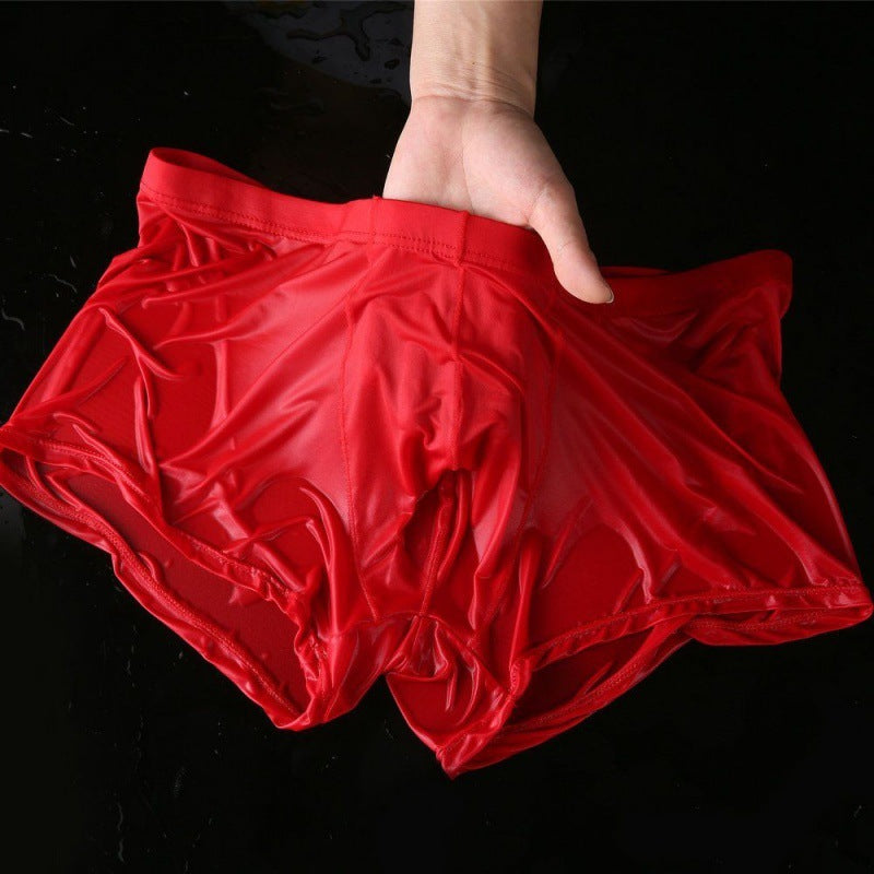 Men's Underwear Boxer Ice Silk Breathable Thin
