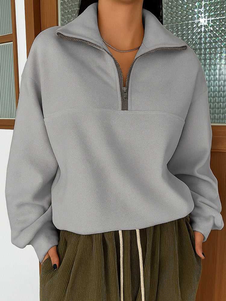 ZipLuxe Lapel Sweatshirt