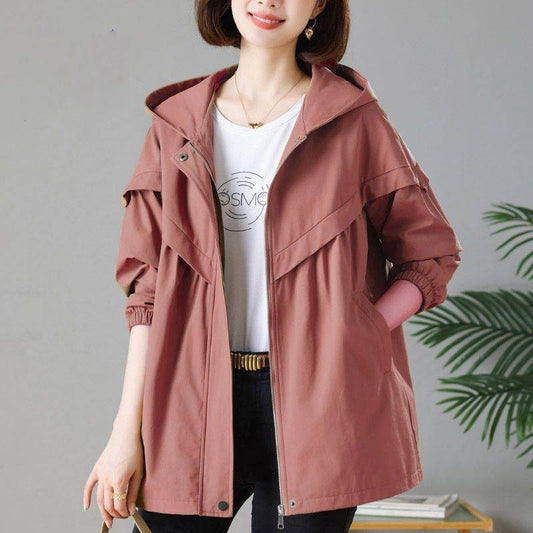 EaseAura Hooded Midi Jacket