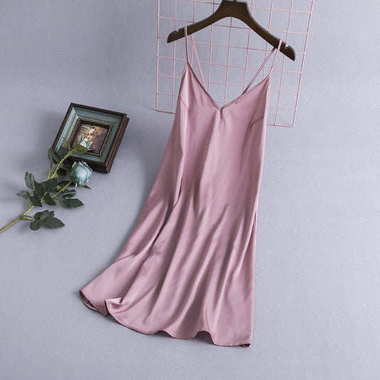 Women's ice silk pajamas nightdress