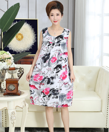 Cotton silk dress