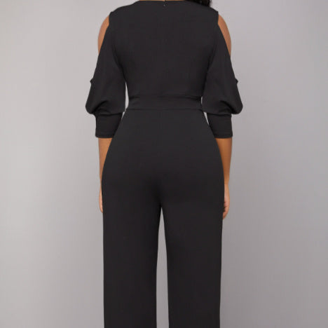 LineaVogue Belted Jumpsuit