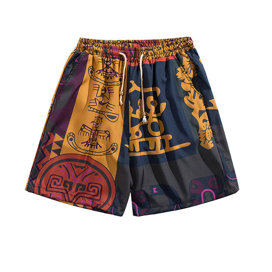 Summer Casual Retro Ice Silk Shorts