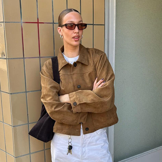 Vintage Ember Lapel Jacket