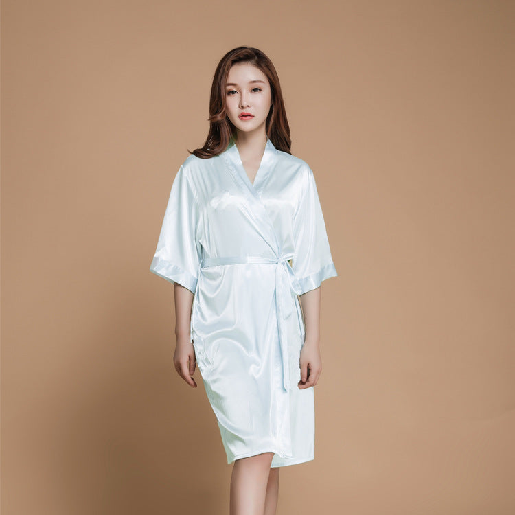 Solid silk pajamas