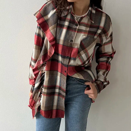BriarCove Plaid Drape Shirt