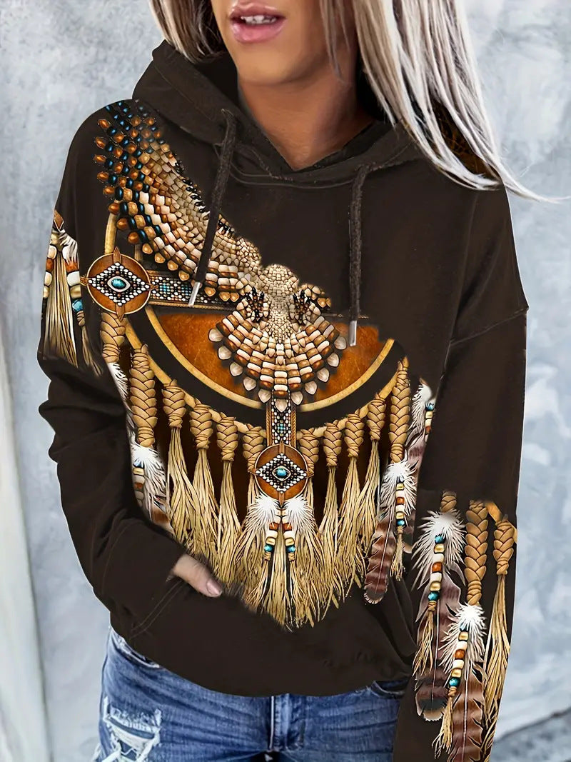 TribalEase Ethnic Hoodie