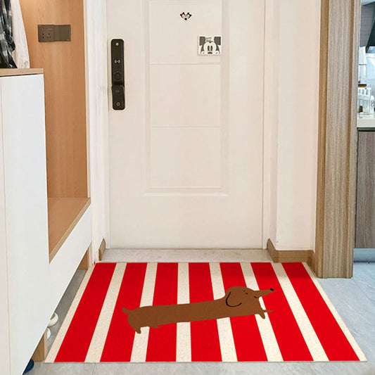 Striped Silk Ring Entrance Door Mat