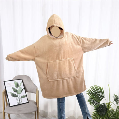 SnugHaven Fleece Nightgown Hoodie