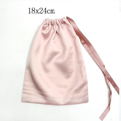 Silk Drawstring Storage Bag Travel Organizer