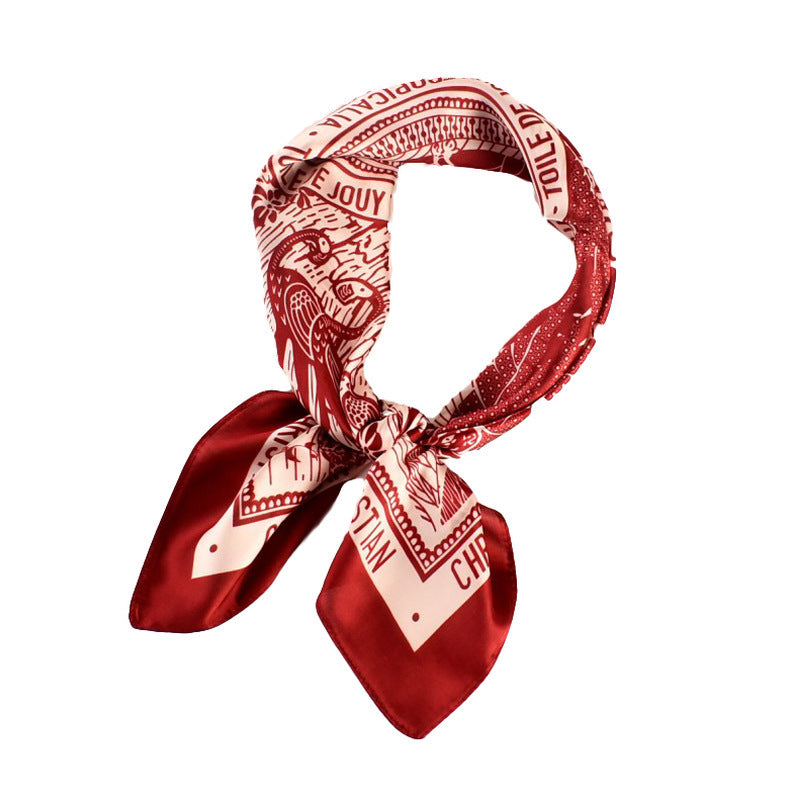 Silk Satin 70x70 Coconut Silk Towel Headscarf