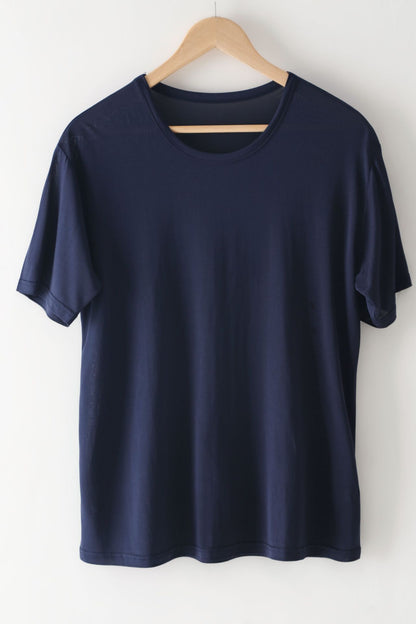 Men's Mulberry Silk Loose Round Neck Silk T-shirt