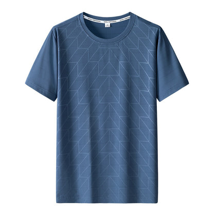Summer Printed Ice Silk Short Sleeve T-shirt