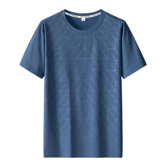 Summer Printed Ice Silk Short Sleeve T-shirt