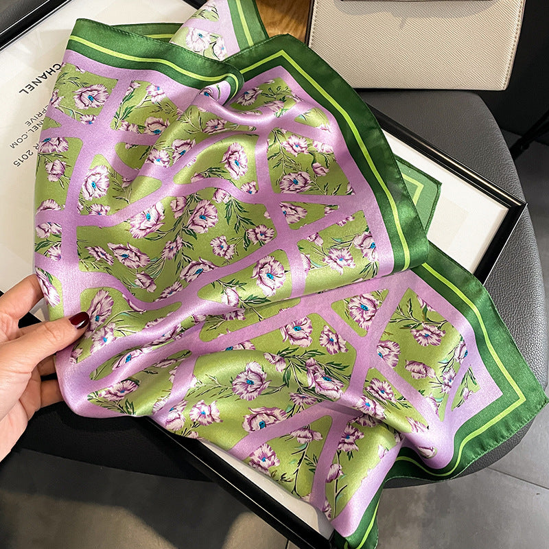 Silk Kerchief Women's Fashion Printed Scarf