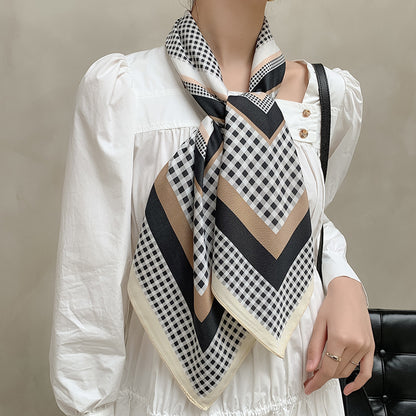 New 90cm Twill Silk Large Square Women's Shawl