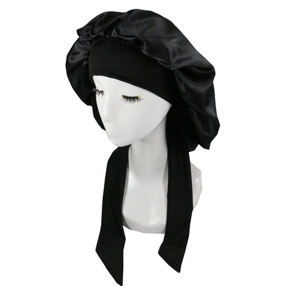 Lace-up Night Silk Home Hat Month