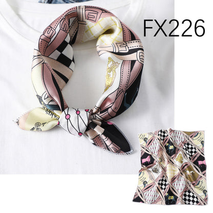 Small Square Scarf Women's Silk Scarf Decorative Scarf