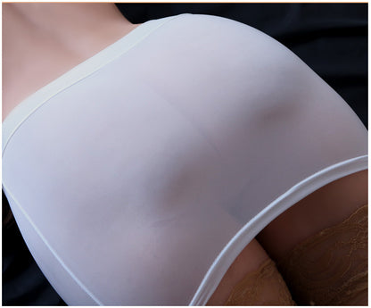 Ultra-thin See-through Tight Skirt Ice Silk
