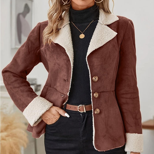 ThermaLuxe Velvet-Lined Leather Coat