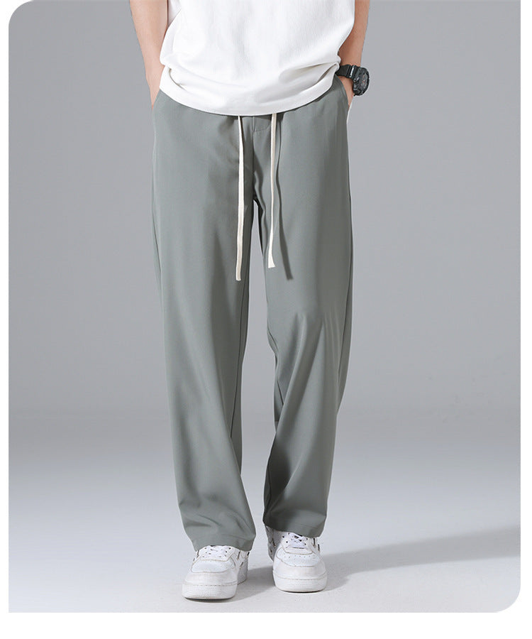 Men's Summer Thin Ice Silk Casual Pants