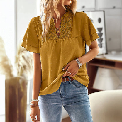 Isla Flare V-Collar Blouse