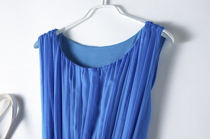 Temperament  Silk Vest Long Skirt