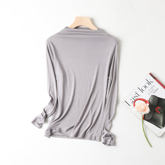Women's Fashion Silk Bottoming Shirt