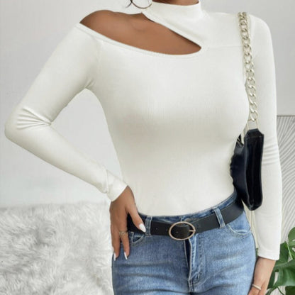 Sculpted Grace Off-Shoulder Top