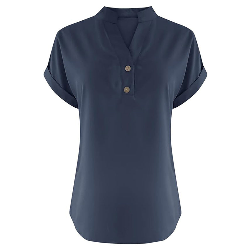 Serenelle V-Button Blouse