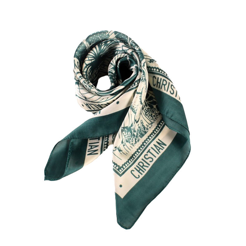 Silk Satin 70x70 Coconut Silk Towel Headscarf