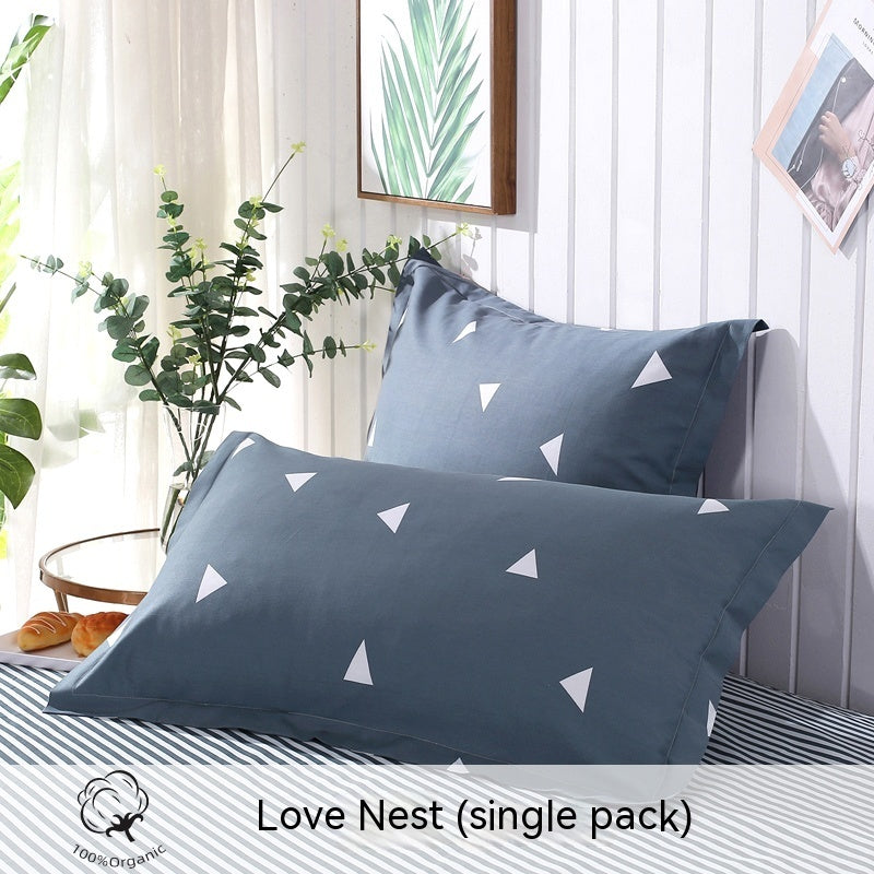 Fashion Simple Printed Cotton Pillowcase