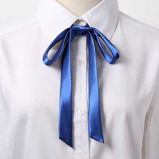 Long Small Silk Ribbon Tie-strap All-matching