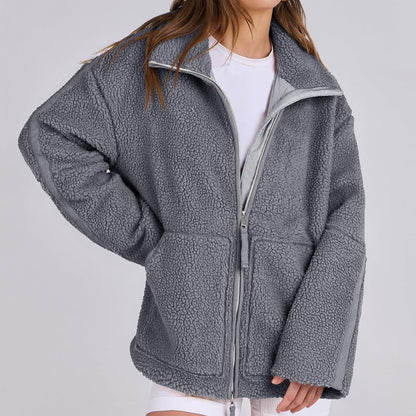 CozyLuxe Zip-Up Fleece Coat