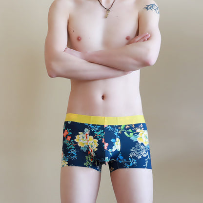 Men's Ice Silk Dry Breathable Boxers Head