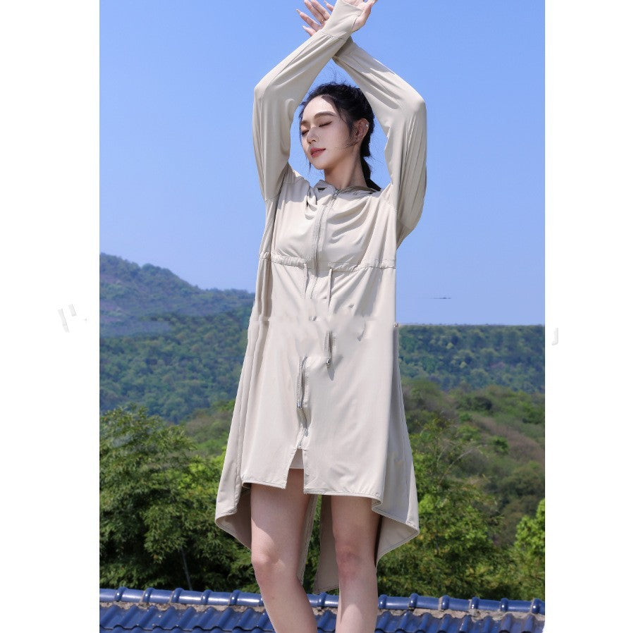 Long Ice Silk Sun Protection Clothing Women's Summer