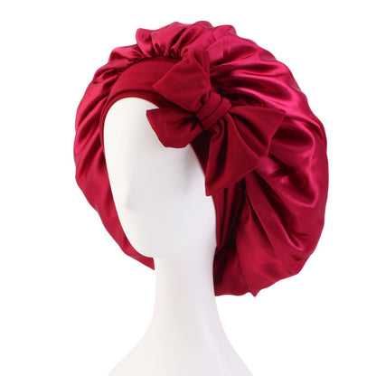 Solid Color Simulation Silk Elastic Ribbon Colored Ding Round Hat