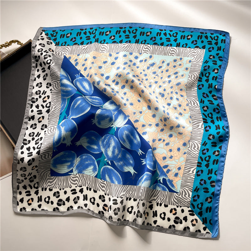 Silk Square Scarf Women's Neck Warmer Women's Hair Band