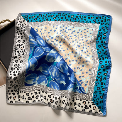 Silk Square Scarf Women's Neck Warmer Women's Hair Band