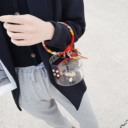 Western style silk scarf jelly bag women