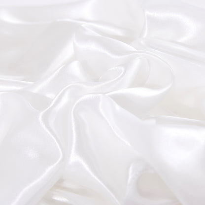 Solid Color Artificial Silk Pillow Cover Plain Zipper