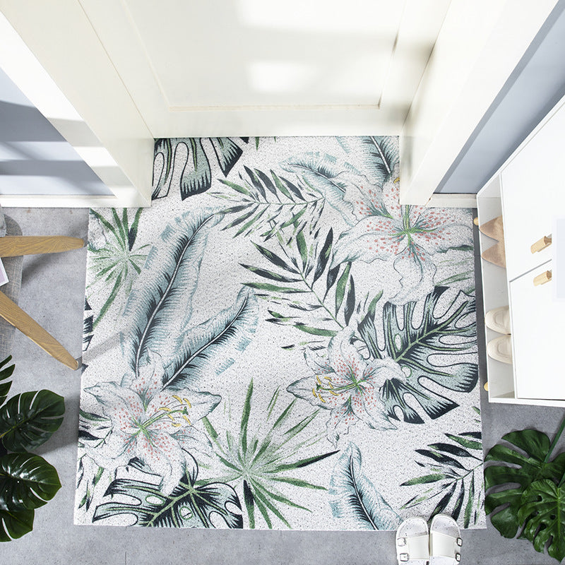 Plant Floral Silk Ring Doormat