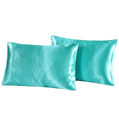 Bedding Pillowcase Pure Color Simple Satin Imitation Silk Pillowcase
