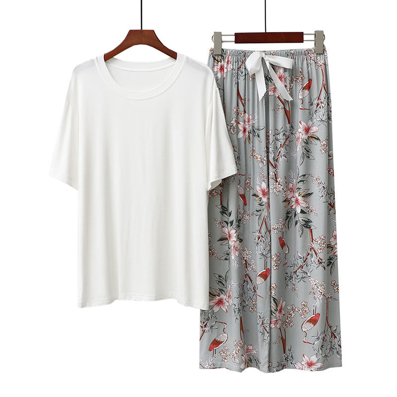Homewear Pajamas Suit Women's Modal Cotton Silk