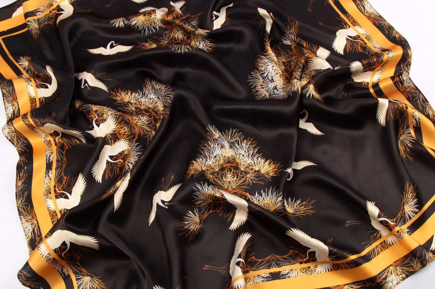 Silk Scarf Plain Crepe Satin Digital Printing